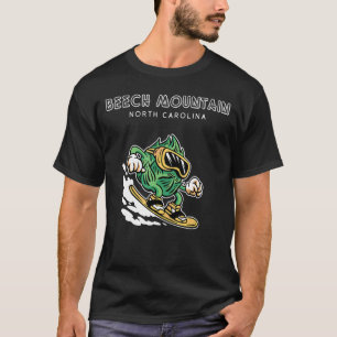 Beech Mountain North Carolina Snowboarding Beer T-shirt