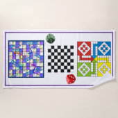 Beech Towel - Fun in The Sand - Boardgames Strandlaken (Voorkant)