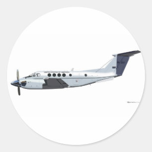 Beechserij C-12 Huron Ronde Sticker