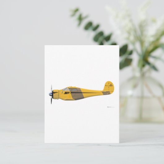 Beechserij D-17 Staggerwing Briefkaart (Staand voorkant)