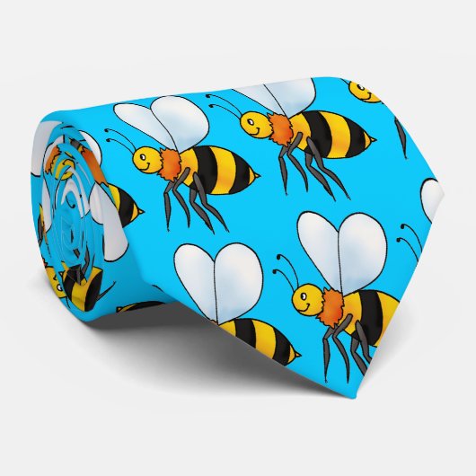 Beeeee Coool | Patroon Stropdas (Opgerold)