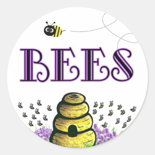 BEEEEE RONDE STICKER (Voorkant)