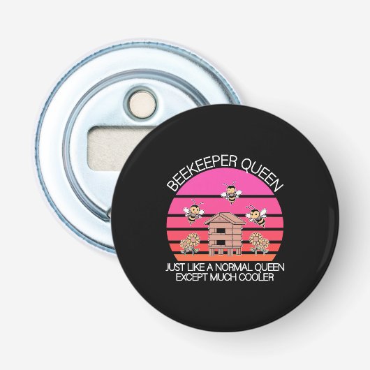 Beeentoningkoningin Button Flesopener (Voorkant)
