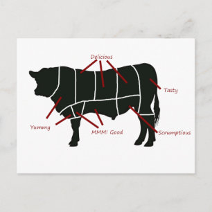 Beef Butcher - Tasty Delicious Yummy Beef! Briefkaart