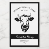 Beef Jerky Label Voedselcontainer Etiket (Enkel label)