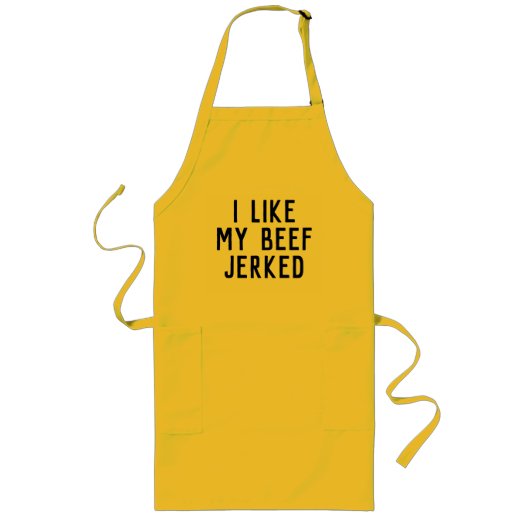 Beef Jerky Maker Funny Lang Schort (Voorkant)