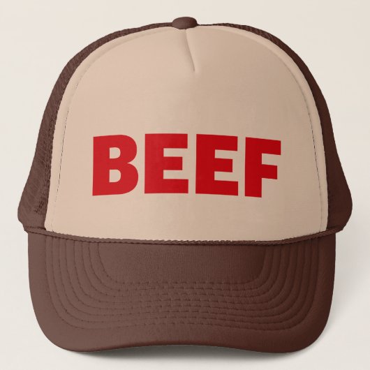 BEEF leuke slogan trucker hoed Pet (Voorkant)