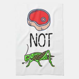 BEEF NIET BUGS Kitchen Towel Theedoek