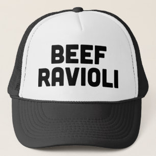 BEEF RAVIOLI preekt slogan vrachtwagenhoed Trucker Pet