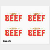 Beef Star-Label Ovale Sticker (Vel)