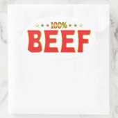 Beef Star-Label Ovale Sticker (Tas)