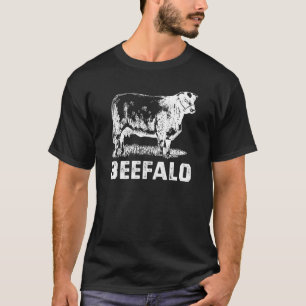 Beefalo Koe Buffel Rund Bison Vee T-shirt