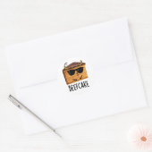 Beefcake Funny Cake Pun Ronde Sticker (Envelop)