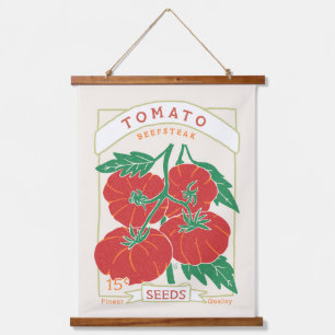 Beefsteak Tomato Seed Packet Hanging Tapestry Hangend Wandkleed