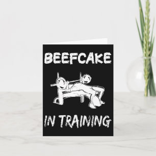 Beeftaart in training Gym Musea Funny Bodybuilding Kaart