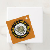 Beehive Apiary Name Dark Amber Hang Label (In situ)