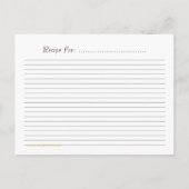 Beehive Art Recipe Card Briefkaart (Achterkant)
