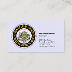 Beehive Business Name Lavender Blue Visitekaartje