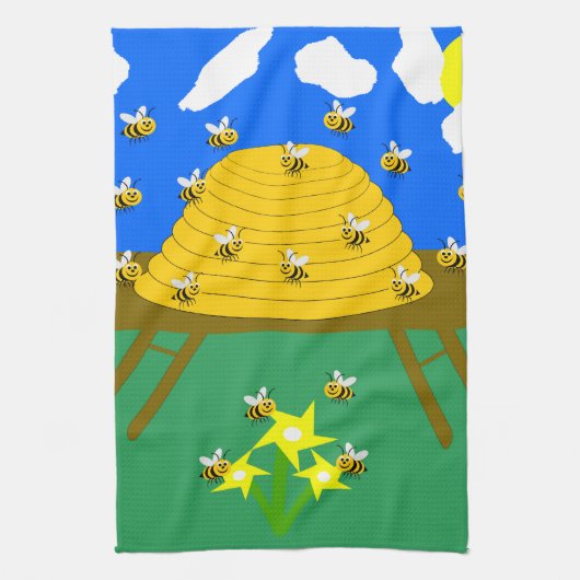 Beehive Design keukenhanddoek (Verticaal)