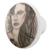 Beehive Girl Praying Keramische Knop (Rechts)