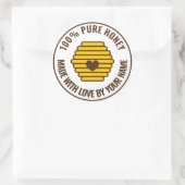 Beehive heart logo jar stickers for beekeeper (Tas)