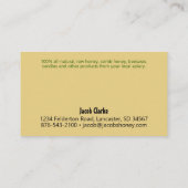 Beehive Honey Light Amber Visitekaartje (Achterkant)