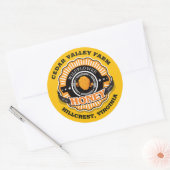 Beehive Honey Sunburst Amber Gold Ronde Sticker (Envelop)