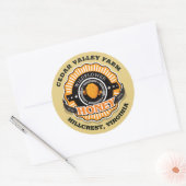 Beehive Sunburst Honey Gold Classic Round Sticker (Envelop)