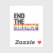 Beëindig de stilte sticker (Vel)