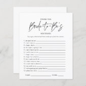 Beëindig de zin | VRIJGEZELLENFEEST (Voorkant / Achterkant)