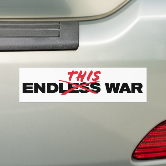 Beëindig deze eindeloze oorlog bumpersticker (Op auto)