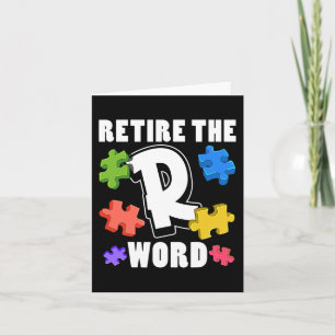 Beëindig het R-woord Autisme Awareness Special Edu Kaart