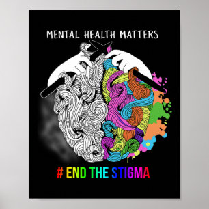 Beëindig het stigma Geestelijke gezondheidsproblem Poster
