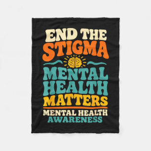 Beëindig het stigma psychische gezondheid fleece deken