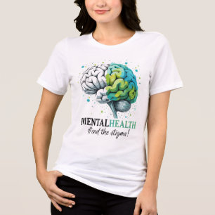 Beëindig het stigma van het bewustzijn van geestel Tri-Blend shirt