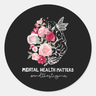 Beëindig het stigma van mentale gezondheid Gi Ronde Sticker