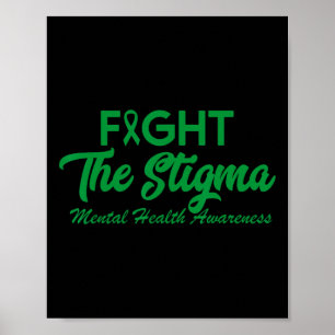 Beëindig het stigma van psychische problemen en ge poster