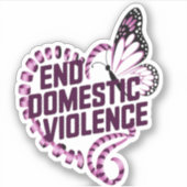 Beëindig huiselijk geweld sticker (Voorkant)