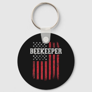 Beekeeper Amerikaanse vlag USA Patriot Sleutelhanger