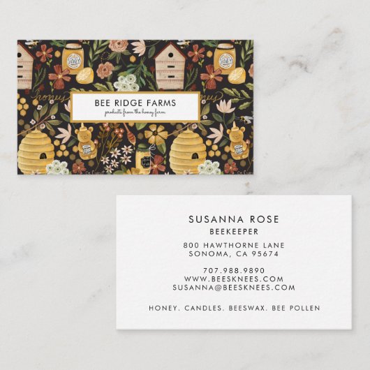 Beekeeper Apiary Honey Products Visitekaartje (Voorkant / Achterkant)