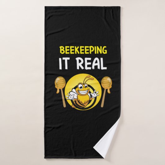 Beekeeper Art BeeKeeping It Real Badhanddoek (Badhanddoek)