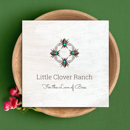 Beekeeper Bees Rustic Wood Carte de visite