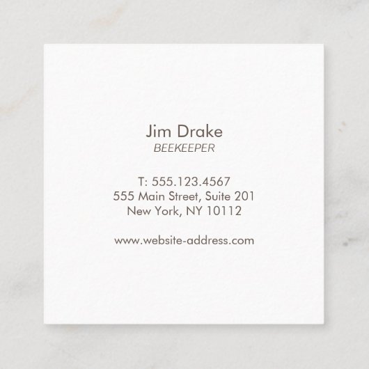 Beekeeper Bees Rustic Wood Carte de visite (Dos)