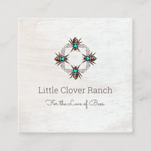 Beekeeper Bees Rustic Wood Carte de visite (Devant)