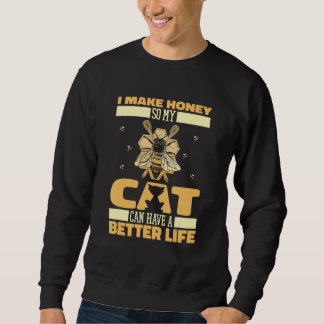 Beekeeper Cat Bee Honey  Honeycomb Beekeeping Trui