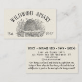 Beekeeper Cottage Style Skep & Honingbijen Visitekaartje (Voorkant / Achterkant)