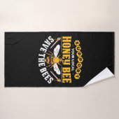 Beekeeper Gift | Honey Bee Save The Bees (Serviette de bain)