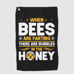 Beekeeper Gift When Bees Are Farting Golfhanddoek
