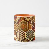 Beekeeper Mug | Design de peigne et de tournesol (Centre)
