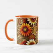 Beekeeper Mug | Design de peigne et de tournesol (Gauche)